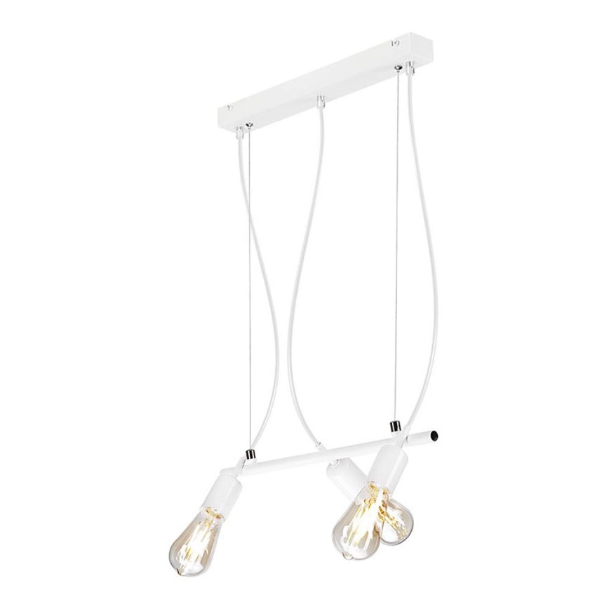 Luster na sajli TARO 3xE27/60W/230V bela