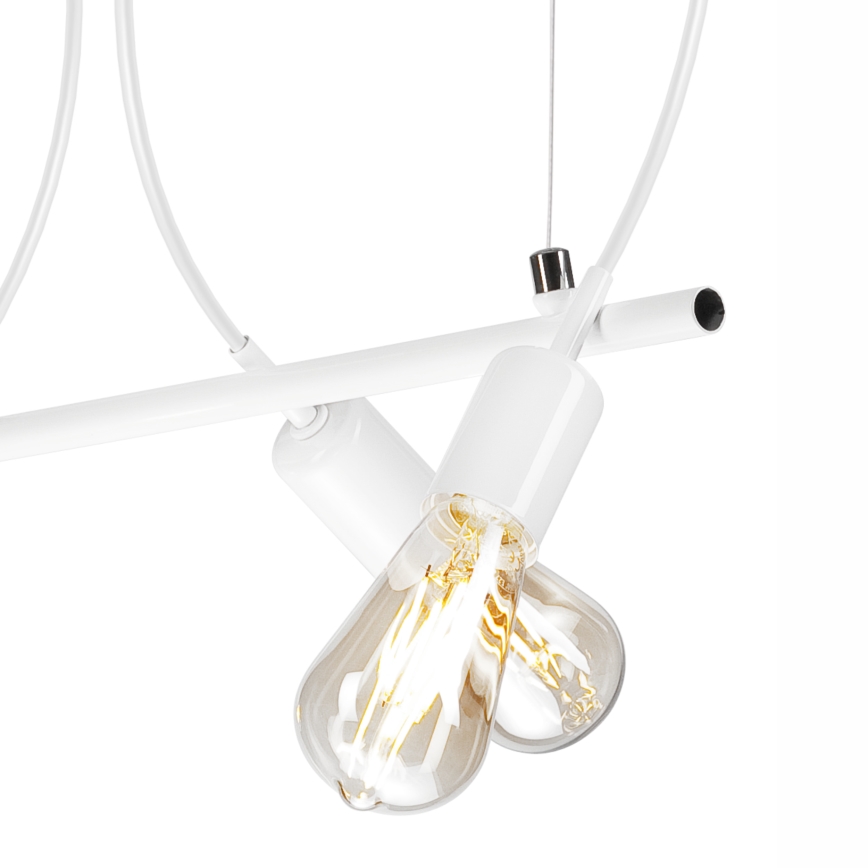 Luster na sajli TARO 3xE27/60W/230V bela
