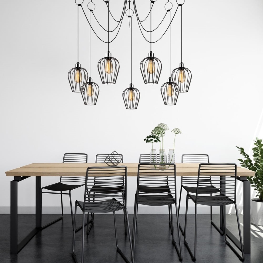 Luster na sajli TEL 5xE27/40W/230V pauk