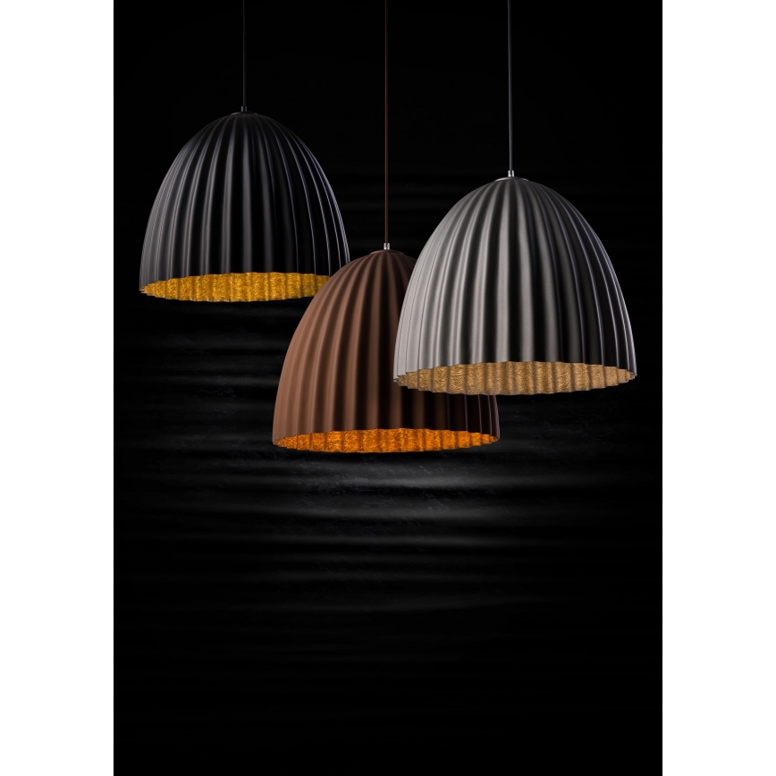 Luster na sajli TELMA 1xE27/60W/230V pr. 70 cm braon/zlatna