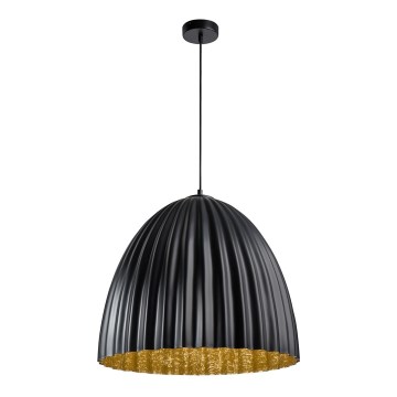 Luster na sajli TELMA 1xE27/60W/230V pr. 70 cm crno/zlatna