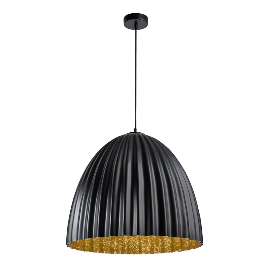 Luster na sajli TELMA 1xE27/60W/230V pr. 70 cm crno/zlatna