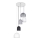 Luster na sajli TEMPRE 5xE27/15W/230V bela/sivo/crno