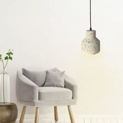 Luster na sajli TERRAZZO 1xE27/60W/230V pr. 12 cm kremasta