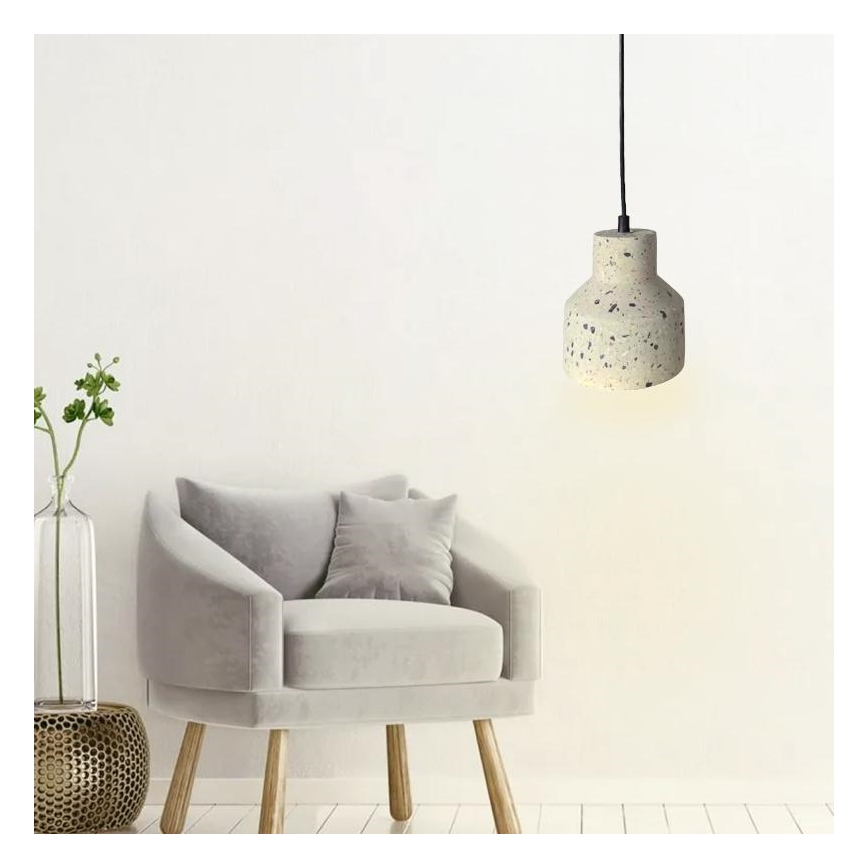 Luster na sajli TERRAZZO 1xE27/60W/230V pr. 12 cm kremasta