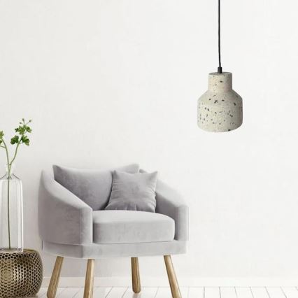 Luster na sajli TERRAZZO 1xE27/60W/230V pr. 12 cm kremasta