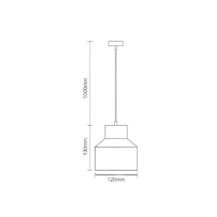 Luster na sajli TERRAZZO 1xE27/60W/230V pr. 12 cm kremasta