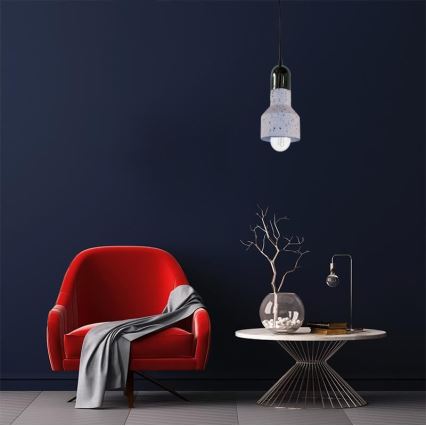 Luster na sajli TERRAZZO 1xE27/60W/230V pr. 12 cm kremasta