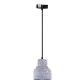 Luster na sajli TERRAZZO 1xE27/60W/230V pr. 12 cm sivo