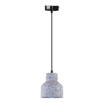 Luster na sajli TERRAZZO 1xE27/60W/230V pr. 12 cm sivo