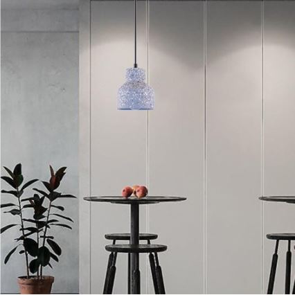 Luster na sajli TERRAZZO 1xE27/60W/230V pr. 12 cm sivo