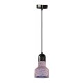 Luster na sajli TERRAZZO 1xE27/60W/230V, prečnik 12 cm, crvena