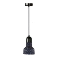 Luster na sajli TERRAZZO 1xE27/60W/230V, prečnika 12 cm, u crnoj boji