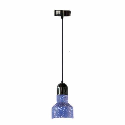 Luster na sajli TERRAZZO 1xE27/60W/230V Ø 12 cm u plavoj boji