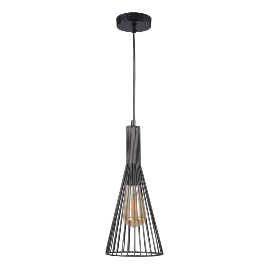 Luster na sajli TIANA 1xE27/20W/230V pr. 15,5 cm crno