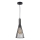 Luster na sajli TIANA 1xE27/20W/230V pr. 15,5 cm crno