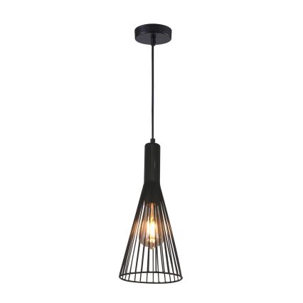 Luster na sajli TIANA 1xE27/20W/230V pr. 15,5 cm crno