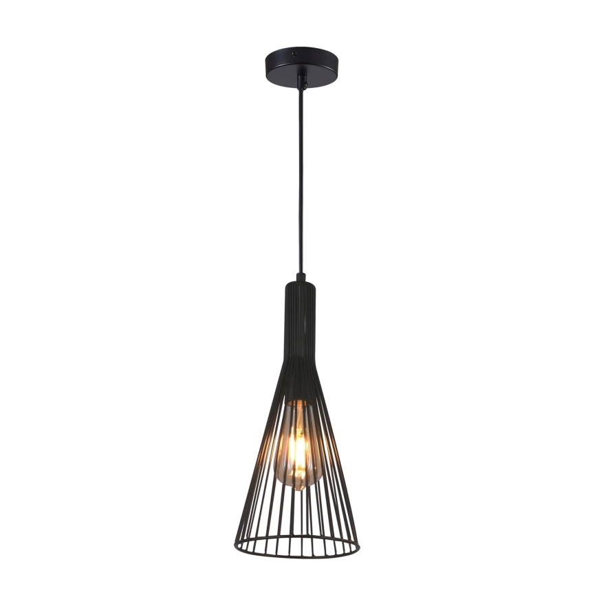 Luster na sajli TIANA 1xE27/20W/230V pr. 15,5 cm crno