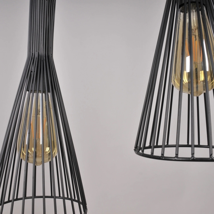Luster na sajli TIANA 3xE27/20W/230V crno