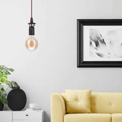 Luster na sajli TINA 1xE27/60W/230V bronzana