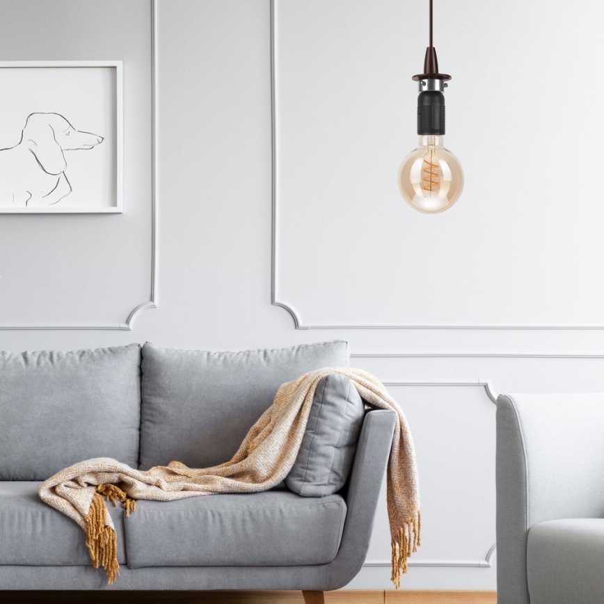 Luster na sajli TINA 1xE27/60W/230V bronzana