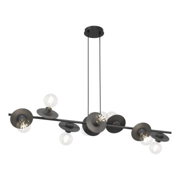 Luster na sajli TOKEN 8xE27/15W/230V crno