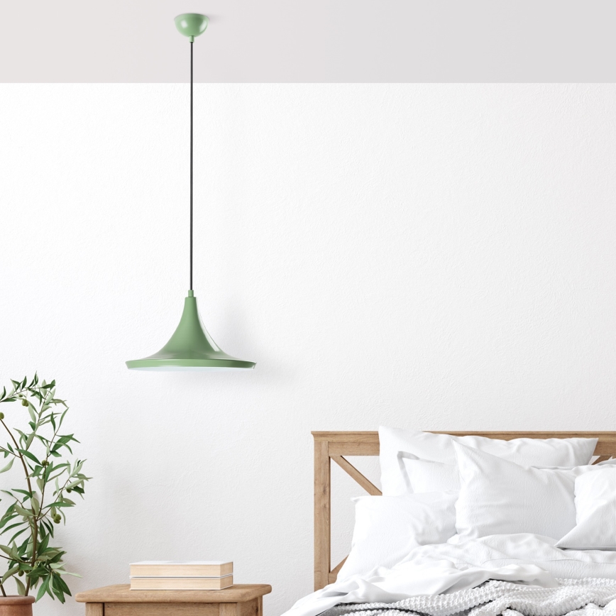 Luster na sajli TOM 1xE27/40W/230V zelene boje