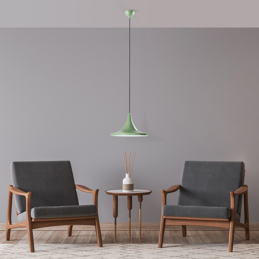 Luster na sajli TOM 1xE27/40W/230V zelene boje