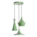 Luster na sajli TOM 3xE27/40W/230V, zelene boje