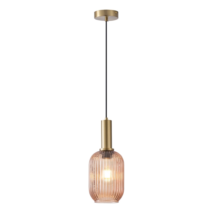 Luster na sajli TOPAZ 1xE27/15W/230V braon pr. 13 cm