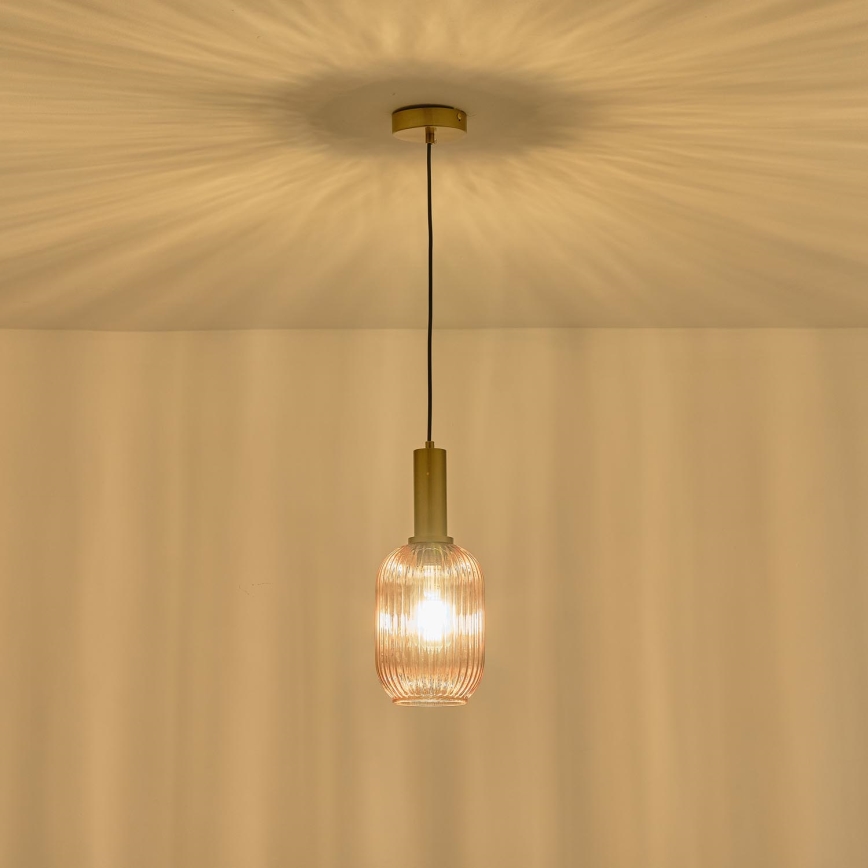 Luster na sajli TOPAZ 1xE27/15W/230V braon pr. 13 cm