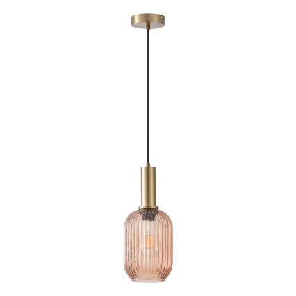 Luster na sajli TOPAZ 1xE27/15W/230V braon pr. 13 cm