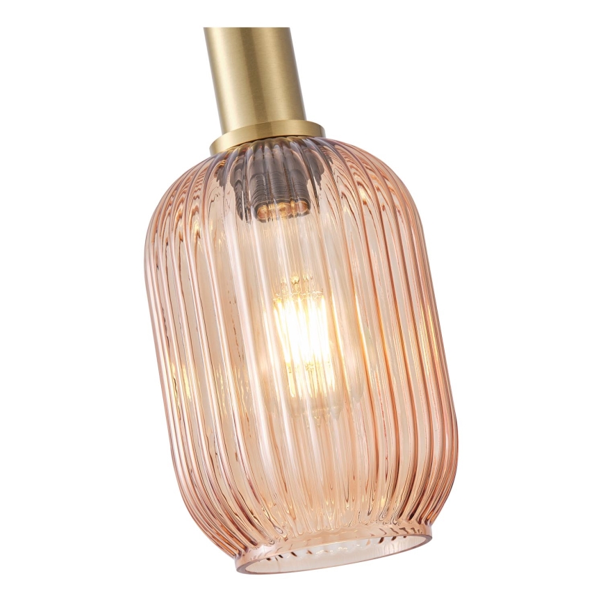 Luster na sajli TOPAZ 1xE27/15W/230V braon pr. 13 cm