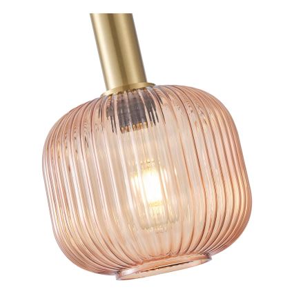 Luster na sajli TOPAZ 1xE27/15W/230V braon pr. 20 cm
