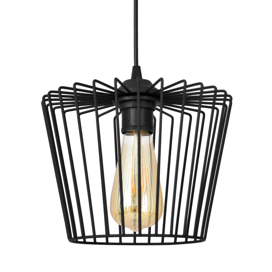 Luster na sajli TORRI 1xE27/15W/230V pr. 23 cm crno