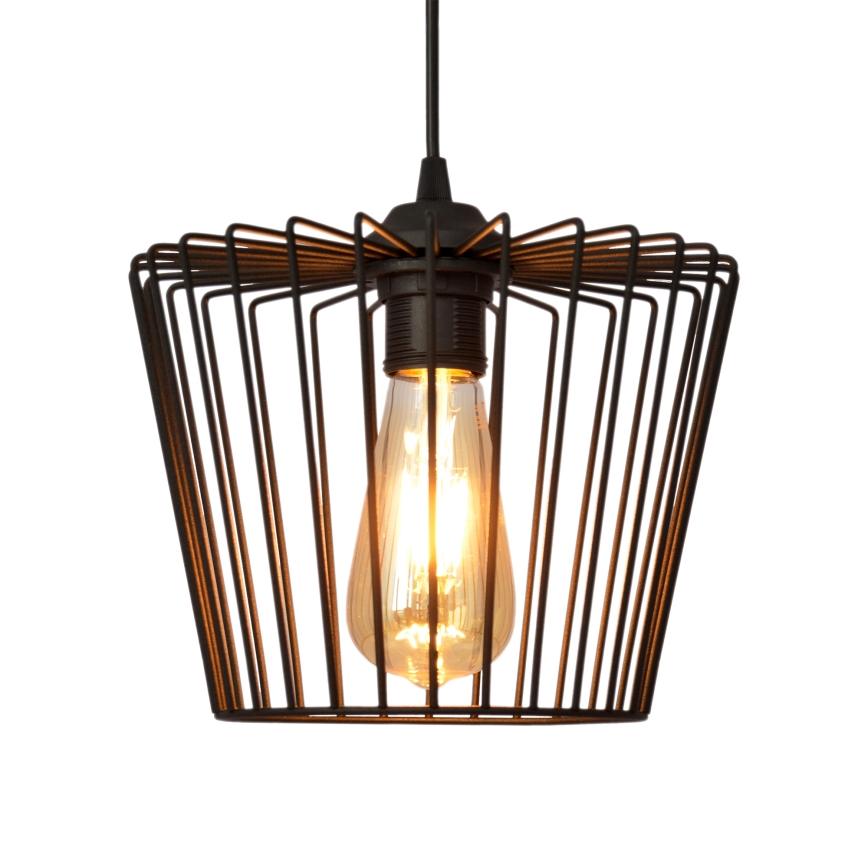 Luster na sajli TORRI 1xE27/15W/230V pr. 23 cm crno