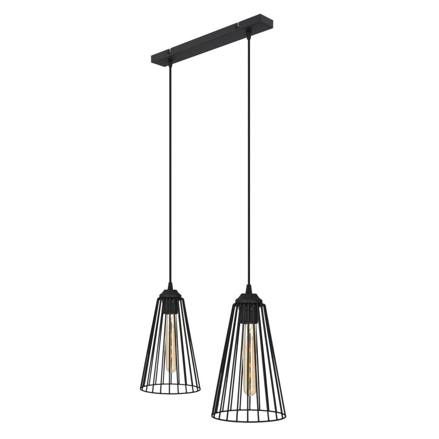 Luster na sajli TORRI 2xE27/15W/230V crno