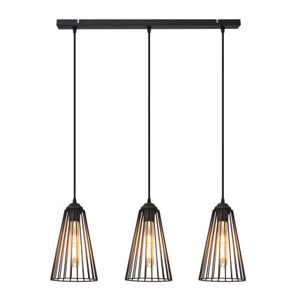 Luster na sajli TORRI 3xE27/15W/230V crno