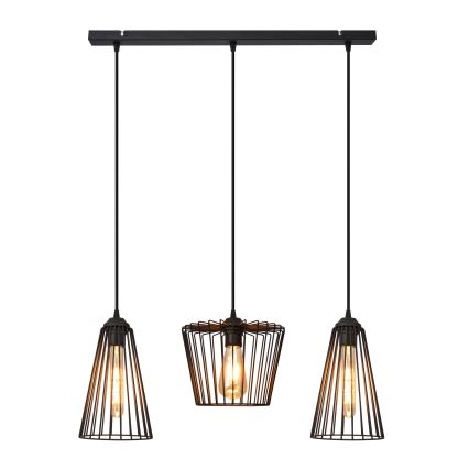 Luster na sajli TORRI 3xE27/15W/230V crno