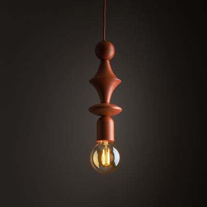 Luster na sajli TOWER 1xE27/15W/230V cigla