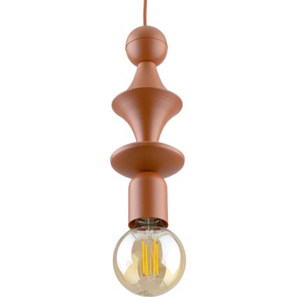 Luster na sajli TOWER 1xE27/15W/230V cigla