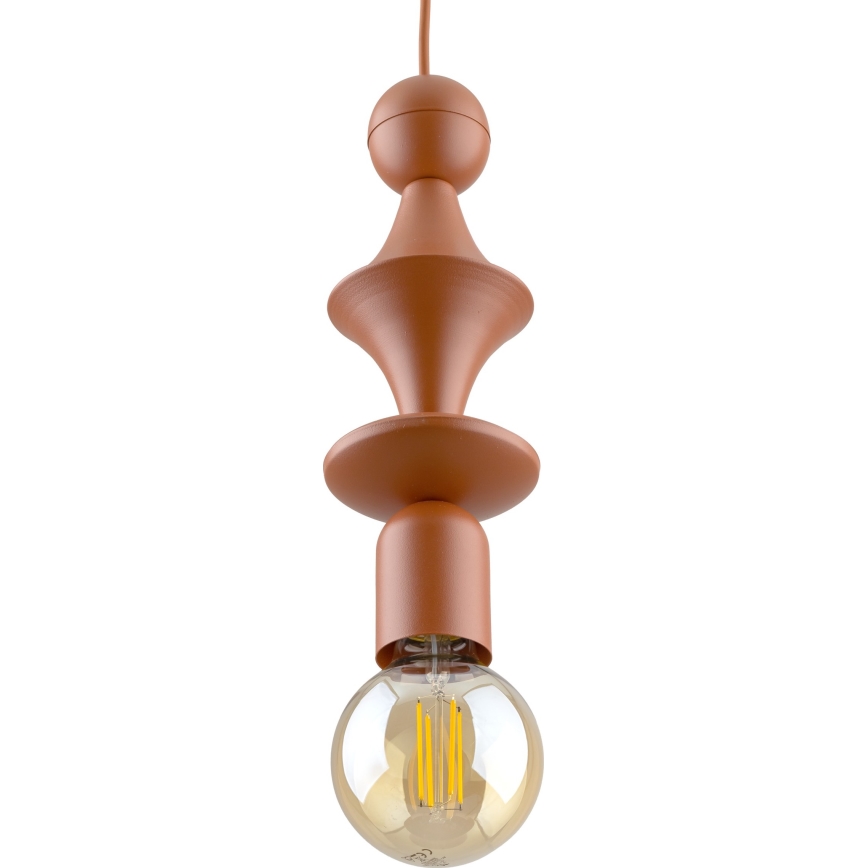 Luster na sajli TOWER 1xE27/15W/230V cigla