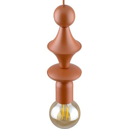 Luster na sajli TOWER 1xE27/15W/230V cigla