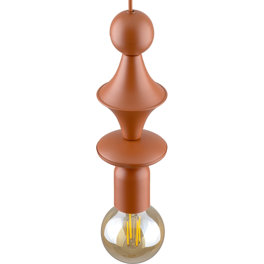 Luster na sajli TOWER 1xE27/15W/230V cigla