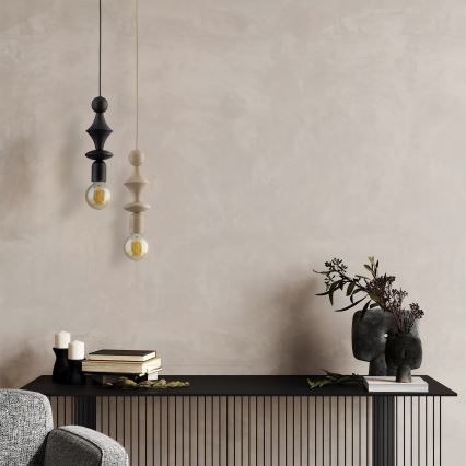 Luster na sajli TOWER 1xE27/15W/230V crno