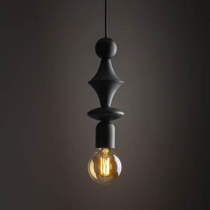 Luster na sajli TOWER 1xE27/15W/230V crno