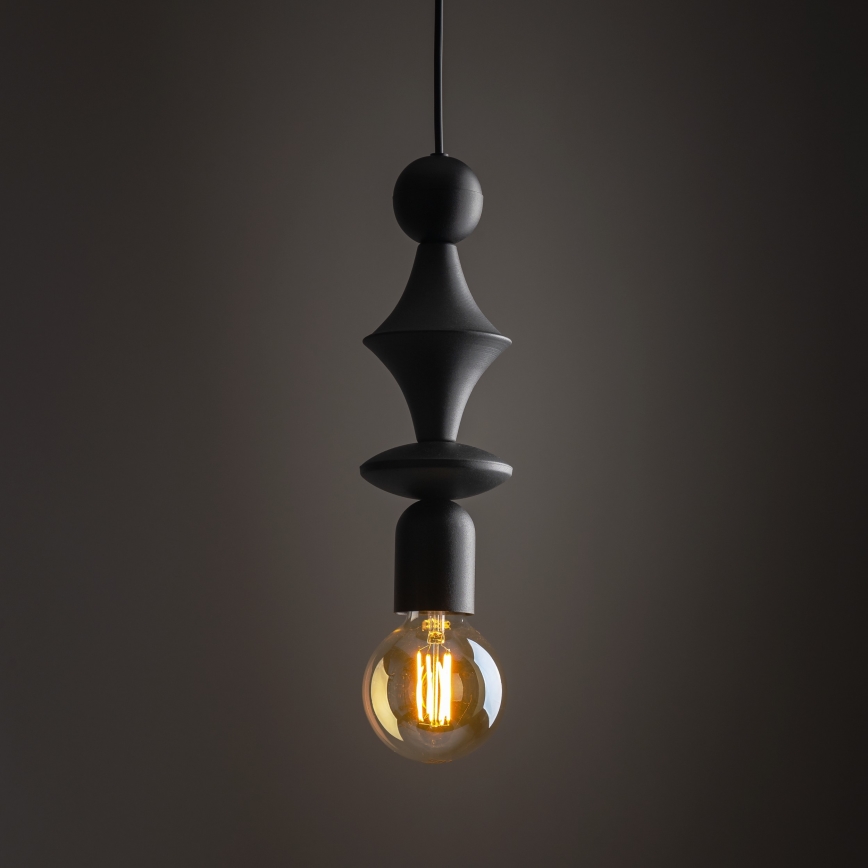 Luster na sajli TOWER 1xE27/15W/230V crno
