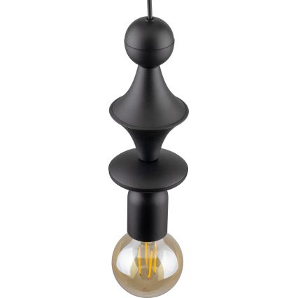 Luster na sajli TOWER 1xE27/15W/230V crno