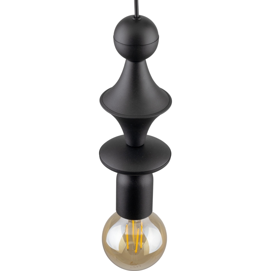 Luster na sajli TOWER 1xE27/15W/230V crno