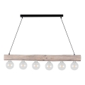 Luster na sajli TRABO 6xE27/60W/230V borovina